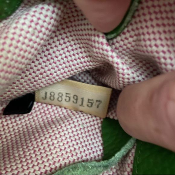 Dooney & Bourke Bright Green Pebbled Leather Tote with Buckle Straps - Picture 3 of 7